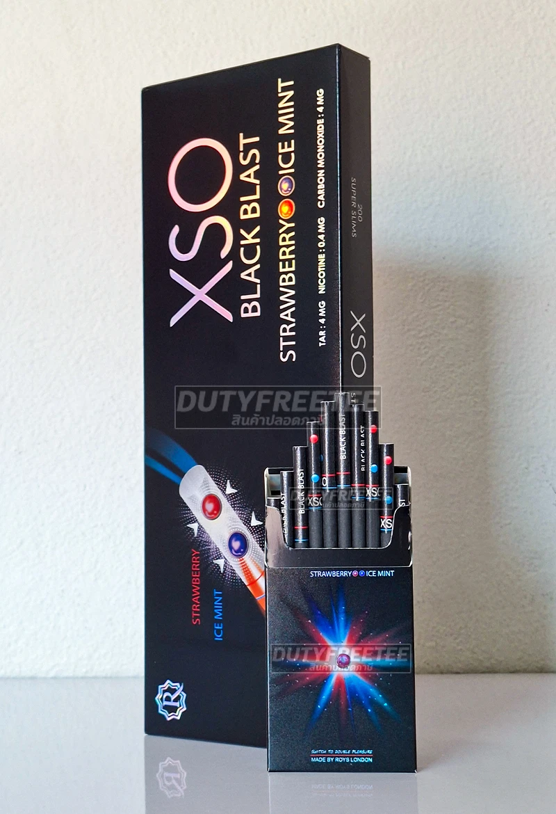 xso-black-blast-strawberry-ice-mint XSO Black Blast Strawberry Ice Mint (2 เม็ดบีบ) - Image 1